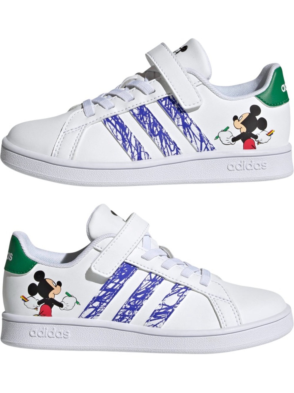 Size 2 Adidas x Disney Mickey Mouse Grand Court Shoes - Kids
